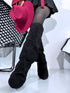 Suede-like boots "WELCOME CLS-532" - black