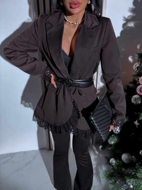 Pailginta švarkas "IMPERIAL" 88902 - CHOCO