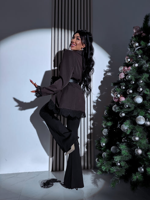 Pailginta švarkas "IMPERIAL" 88902 - CHOCO