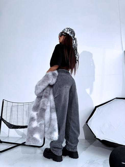 "WIDE BALLON" jeans trousers 8908 - lighter grey