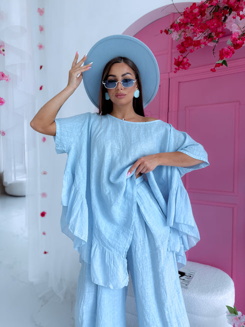 LIELIZMĒRA lina komplekts "AMBER 7261" - gaiši zils