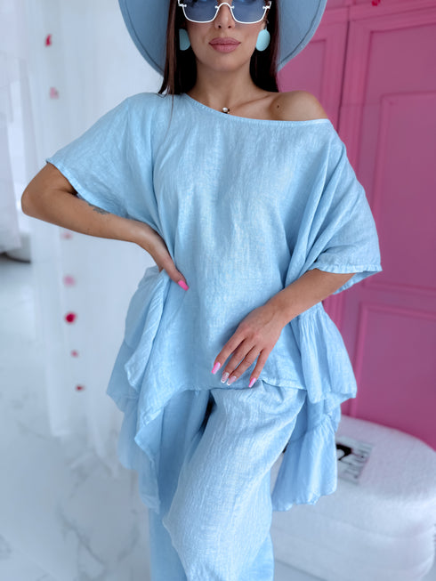 LIELIZMĒRA lina komplekts "AMBER 7261" - gaiši zils