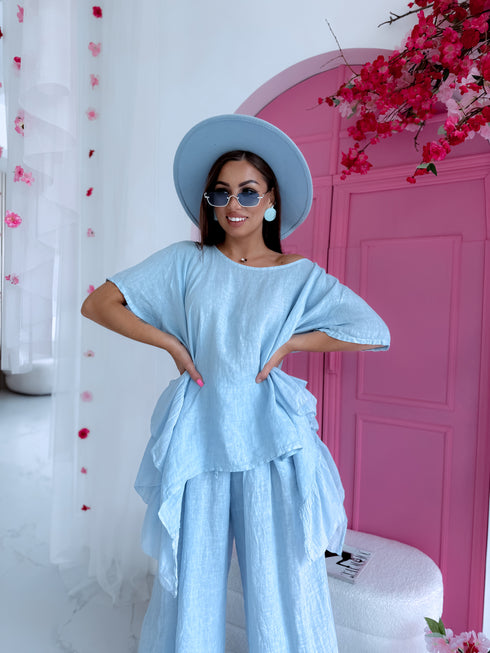 LIELIZMĒRA lina komplekts "AMBER 7261" - gaiši zils