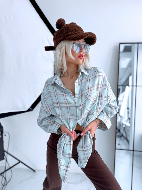 Рубашка "MIDTOWN" в полоску JM22651 - МЯТНАЯ