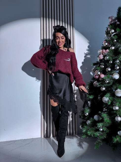 Mohēras džemperis "MISTS OF TIME N1302" - bordo