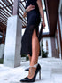2in1 net dress + petticoat - BLACK