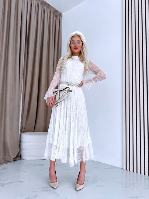 Кружевное платье "ROSALIA A2590" - кремово-белое
