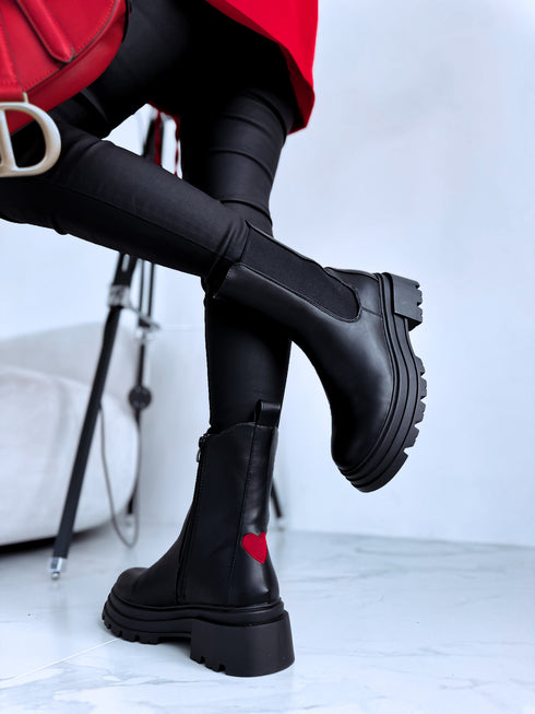 MELNI batai su guma šone "HEARTSTEP QH7821"