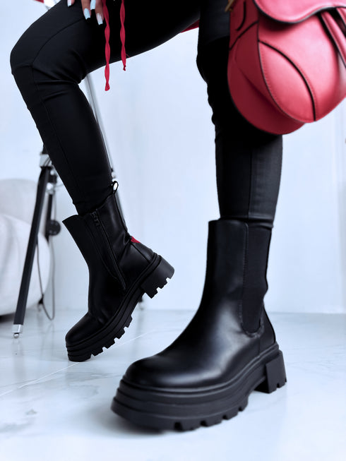 MELNI batai su guma šone "HEARTSTEP QH7821"