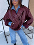 BORDEAUX "LOYALITY" leather imitation jacket 10366