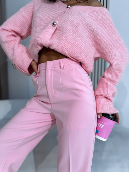 Classic, LIGHT PINK, fabric trousers "SEASON HIT" VS02