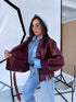 BORDEAUX "LOYALITY" leather imitation jacket 10366