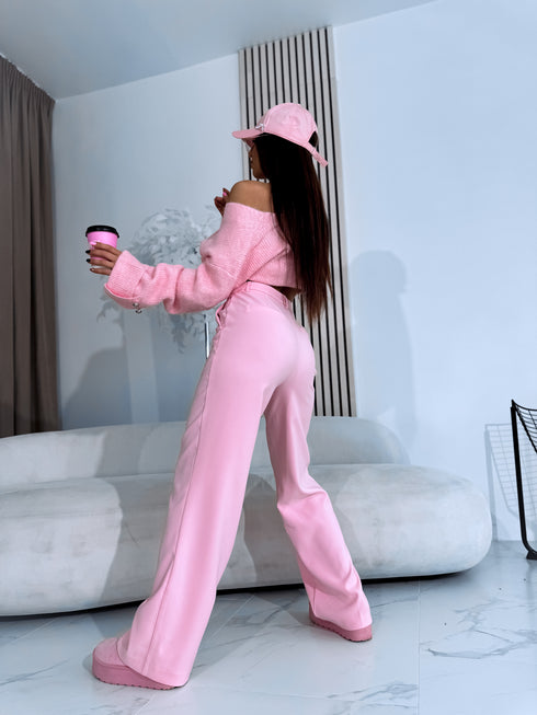 Classic, LIGHT PINK, fabric trousers "SEASON HIT" VS02