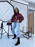 BORDEAUX "LOYALITY" leather imitation jacket 10366