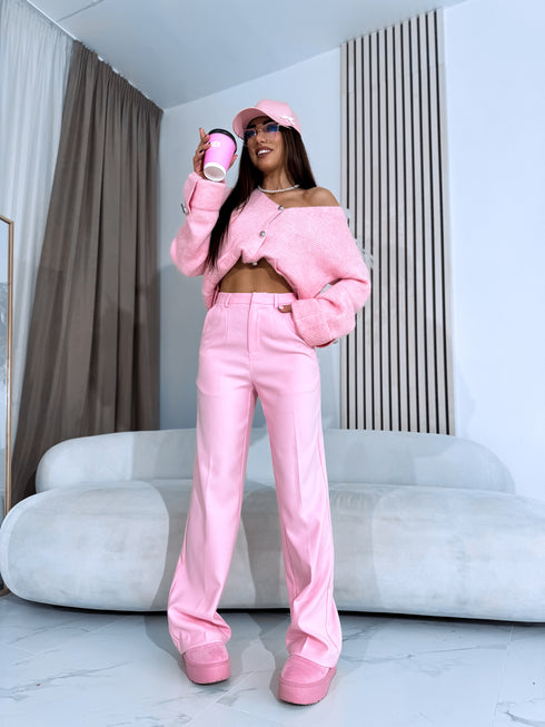Classic, LIGHT PINK, fabric trousers "SEASON HIT" VS02