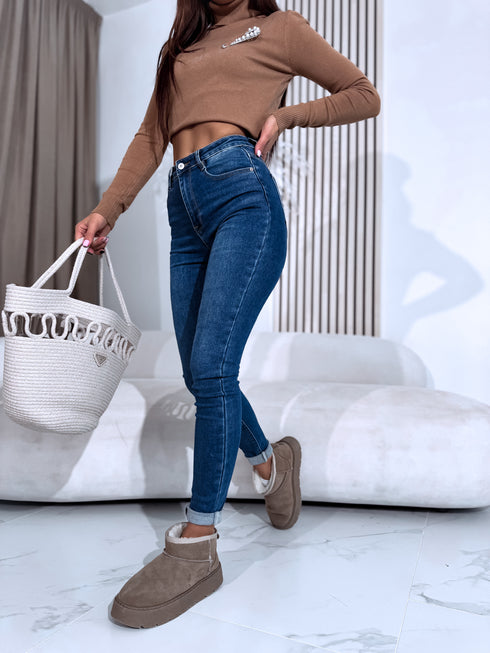 Džinsa bikses "ORBIT T5397-3" - TUMŠI ZILAS