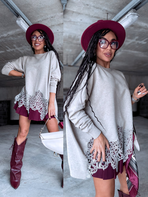 LIELIZMĒRA džemperis "SHAKE IT FF89"- TUMŠI BĒŠS