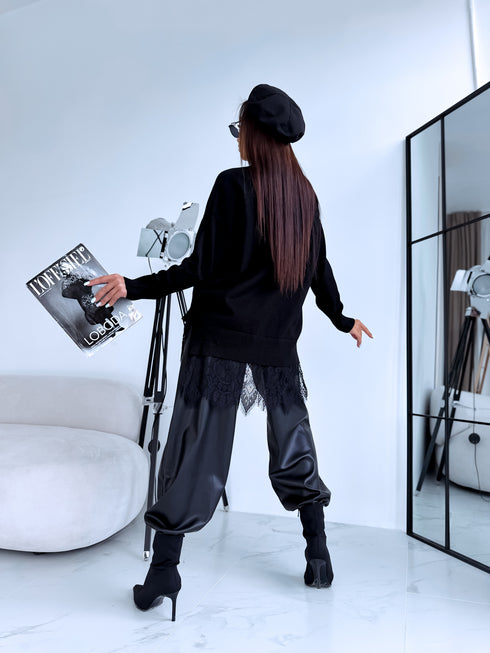 Sweater "Lace Memory FF7127" - BLACK