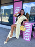 Dress with print "ADELINE 10635" - YELLOW