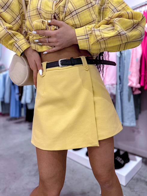 Šortsvārki "SORRY W49753" + josta - DZELTENI