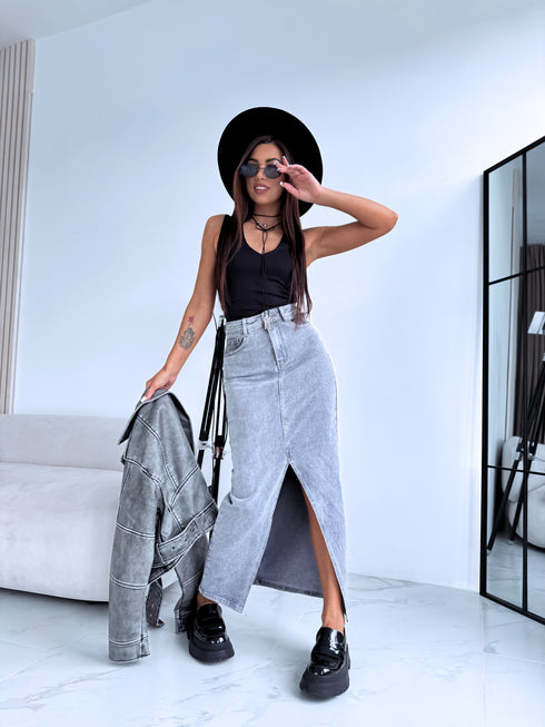 PELĒKI džinsa svārki ar šķēlumu "ONLY MODA" HM6679