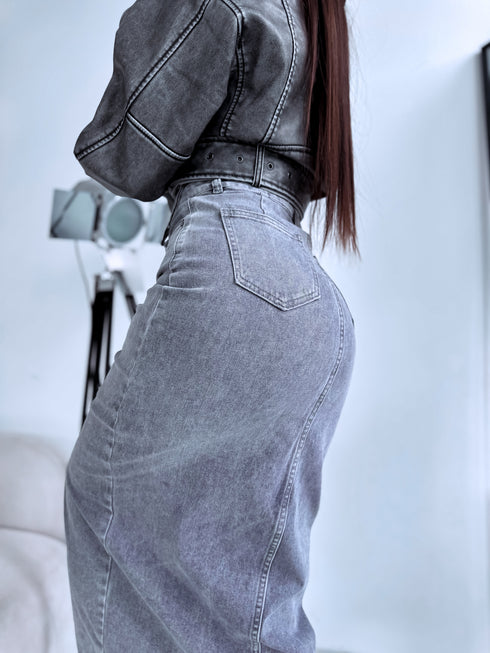 PELĒKI džinsa svārki ar šķēlumu "ONLY MODA" HM6679