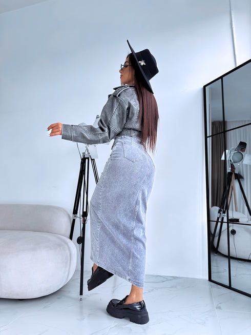 PELĒKI džinsa svārki ar šķēlumu "ONLY MODA" HM6679