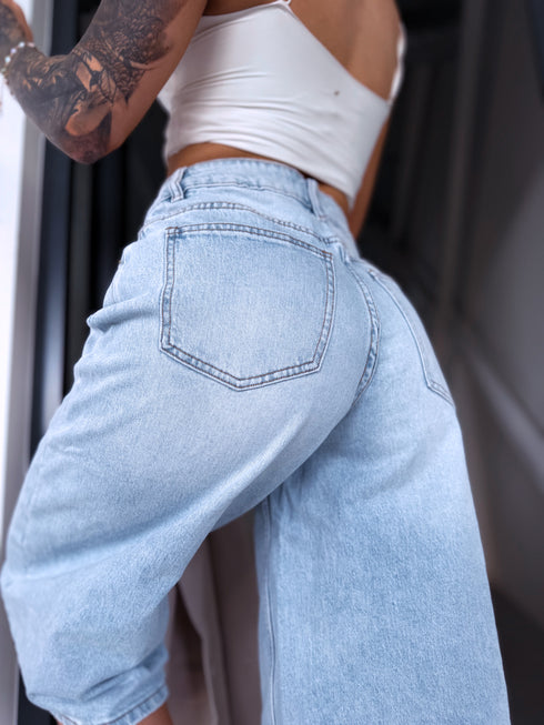 Bermudu šorti "RIVIERA DENIM" S8061-2 - GAIŠI ZILI