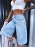 Bermudu šorti "RIVIERA DENIM" S8061-2 - GAIŠI ZILI