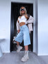 Bermudu šorti "RIVIERA DENIM" S8061-2 - GAIŠI ZILI