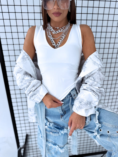 Топ с V-образным вырезом "BOOST VD1805" - БЕЛЫЙ