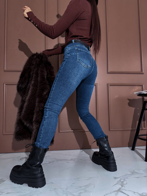 "RIVER DJ2392" džinsa PUSH-UP bikses - tumši zilas PRE-ORDER