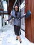 Oversize, classic jacket - GRAY