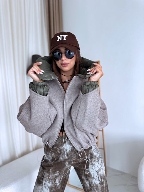 Jacket "ORDER 9085" - gray-brown with khaki