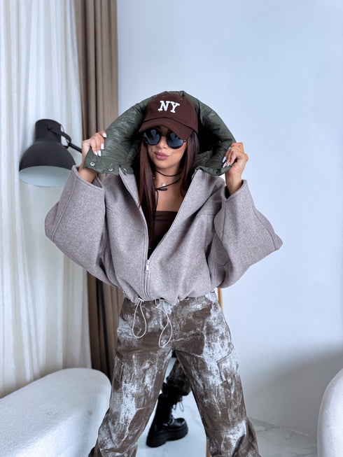 Jacket "ORDER 9085" - gray-brown with khaki