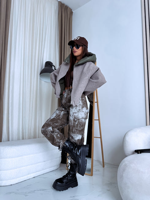 Jacket "ORDER 9085" - gray-brown with khaki