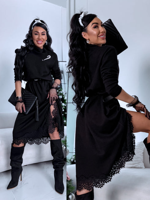 Adīta kleita "Christmas Beats A18839" - MELNA