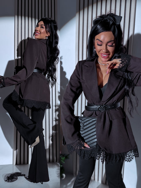 Pailginta švarkas "IMPERIAL" 88902 - CHOCO