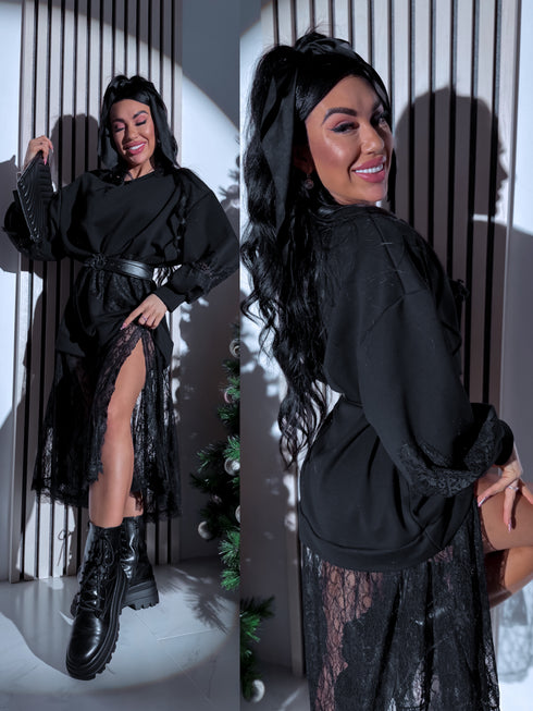 "TIMELESS" lielizmēra kleita 51517 - MELNA