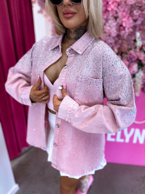 Džinsa krekls "GLOW COUTURE" MF3007 - VECI ROZĀ