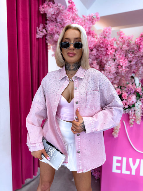 Džinsa krekls "GLOW COUTURE" MF3007 - VECI ROZĀ