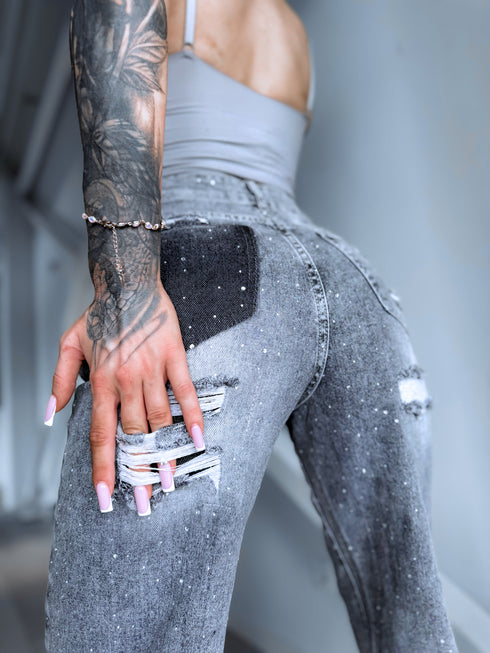 "FLASH FIT HM1503" džinsa bikses - PELĒKAS