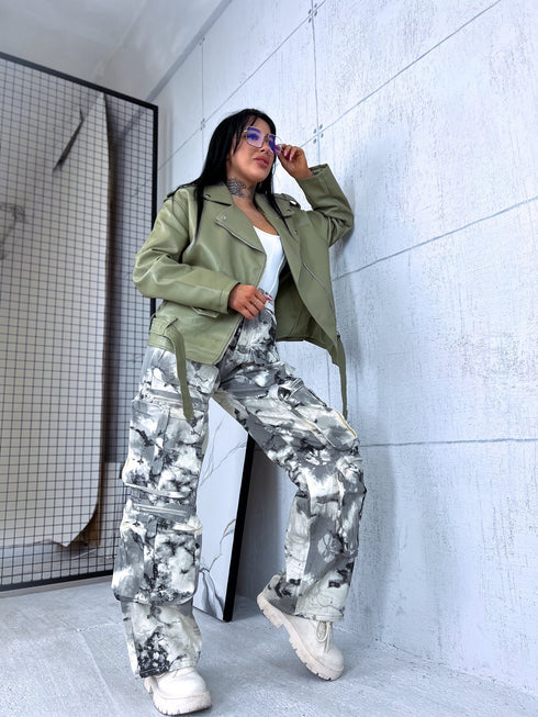 HAKI, oversize ādas imitācijas virsjaka "VĒSUMS" FL181