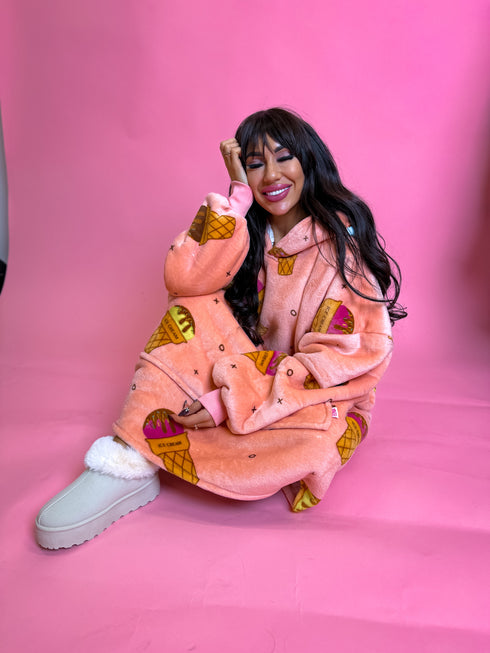 ELYNDI light blanket sweater "ICE CREAM"