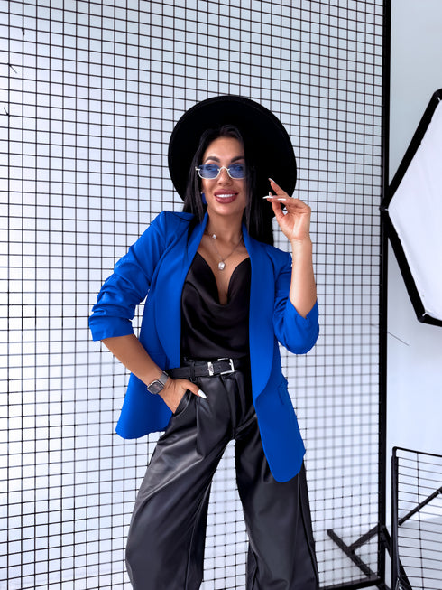 Dark blue, ONE SIZE jacket + black top