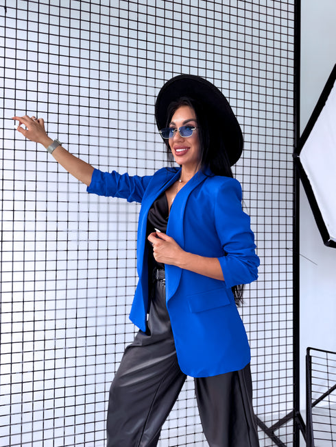 Dark blue, ONE SIZE jacket + black top