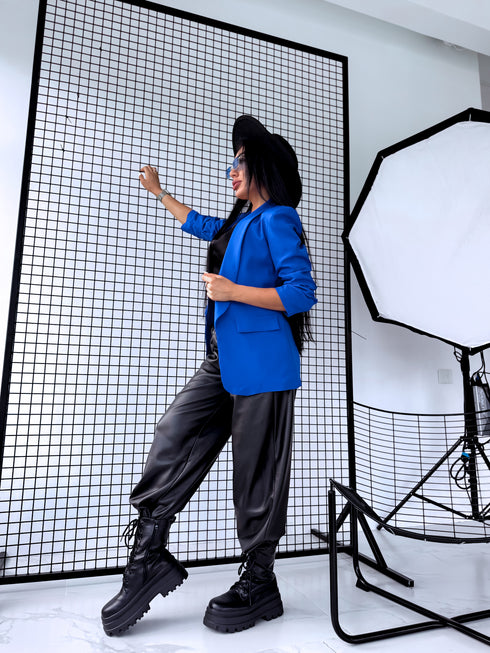 Dark blue, ONE SIZE jacket + black top