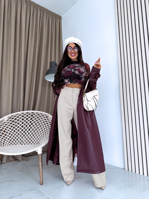 Klasikinės, ŠVIESIAI SMĖLINĖS audinio kelnės "SEASON HIT" VS02