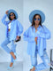 Shirt "COTTON" H8062 - LIGHT BLUE