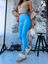 Deceptive Leggings with Straps 3286 - LIGHT BLUE